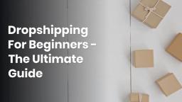 Dropshipping For Beginners - The Ultimate Guide