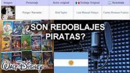 Redoblajes Argentinos para VHS en películas de Disney