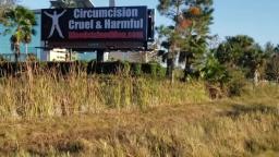 Intactivist Billboard on I-95 in Daytona Beach, Florida