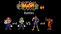 Super Smash Bros 64 Battles #101: Mario and Luigi vs Captain Falcon and Samus