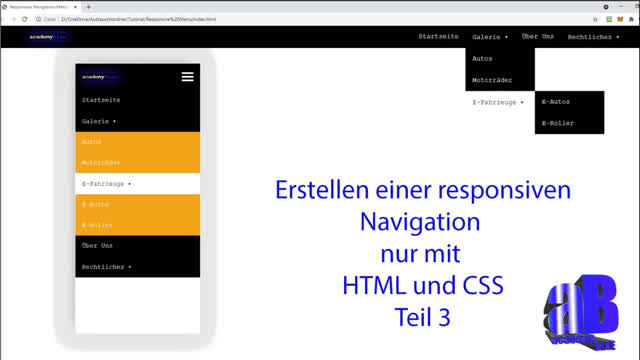Responsive Navigation mit HTML 5 und CSS 3 - Teil 3