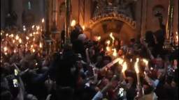 The Holy Fire descended in the Church of the Holy Sepulcher in Jerusalem