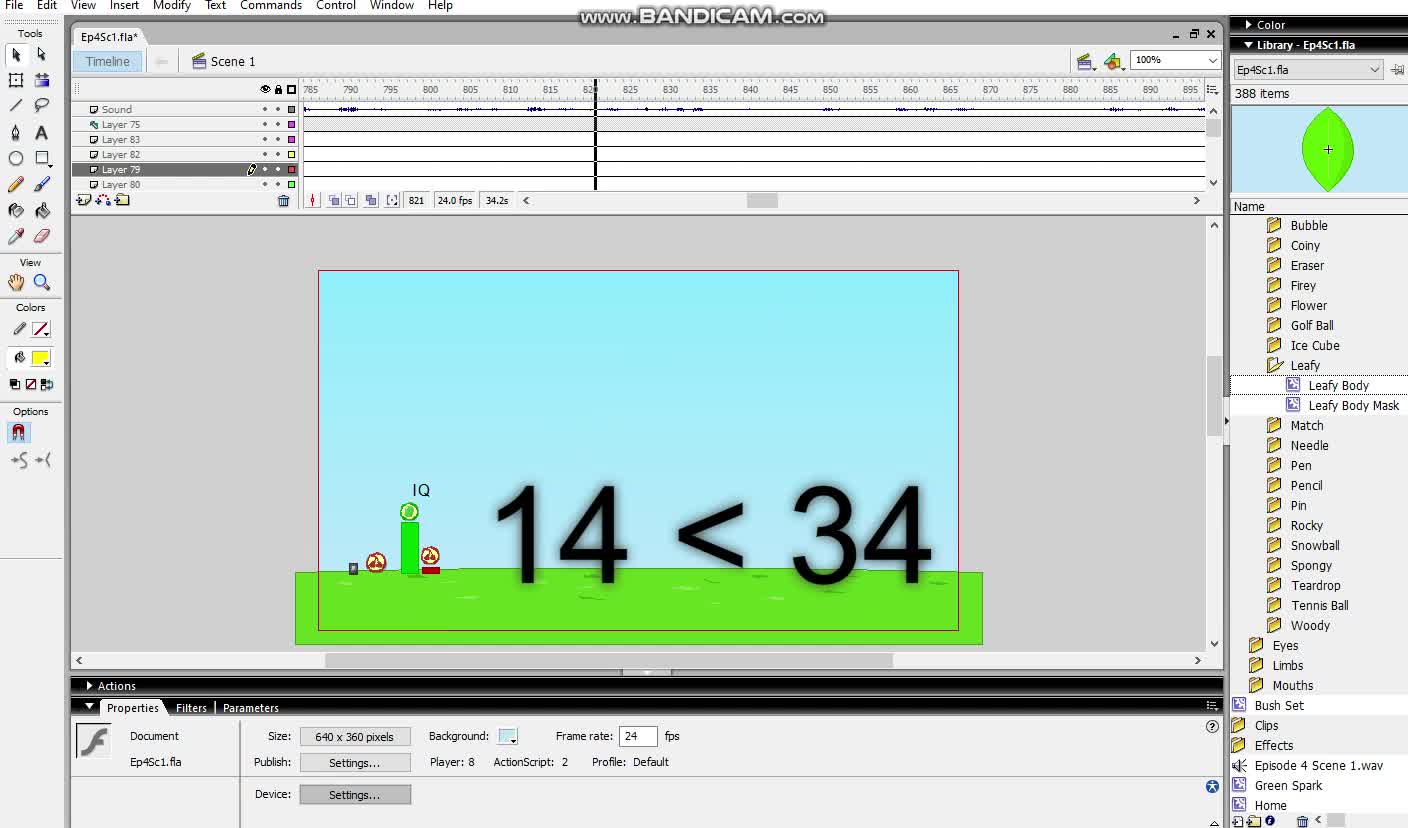 testing a BFDI fla (Macromedia Flash 8)