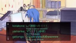 Konata plays a MMO