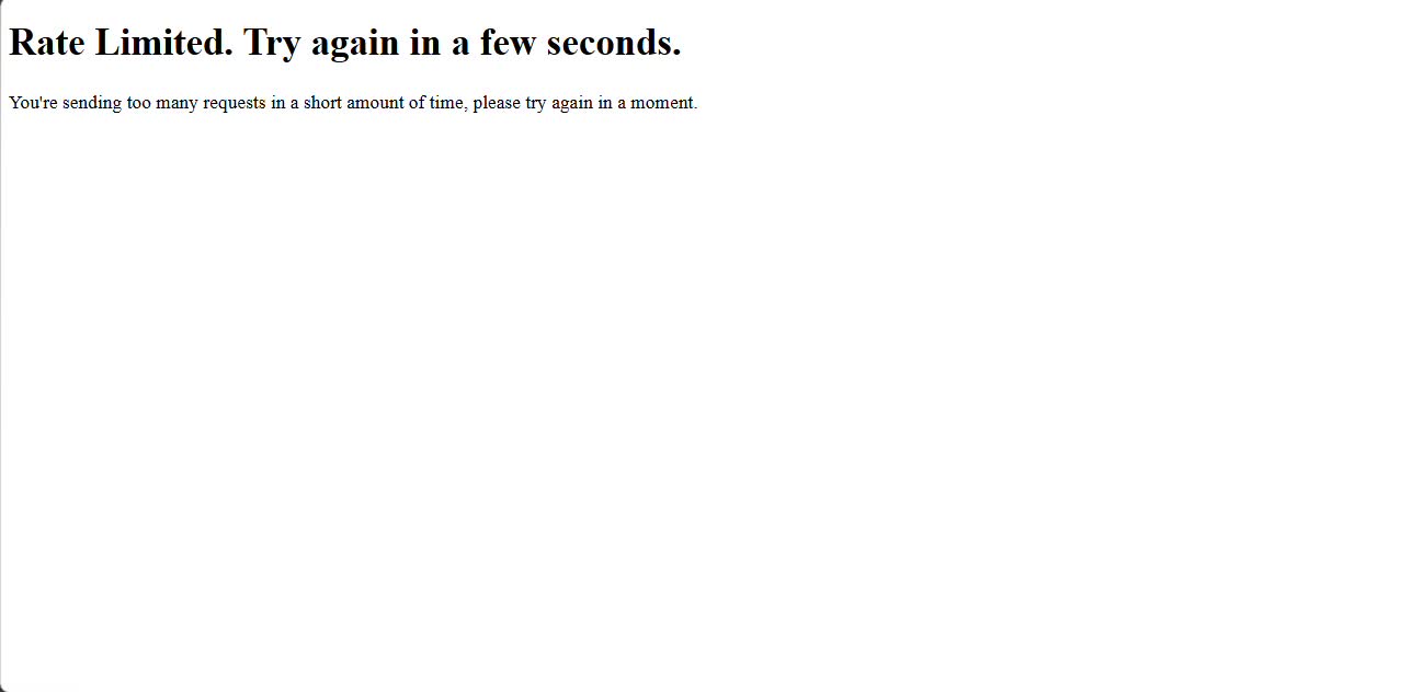 :/ why rate limited