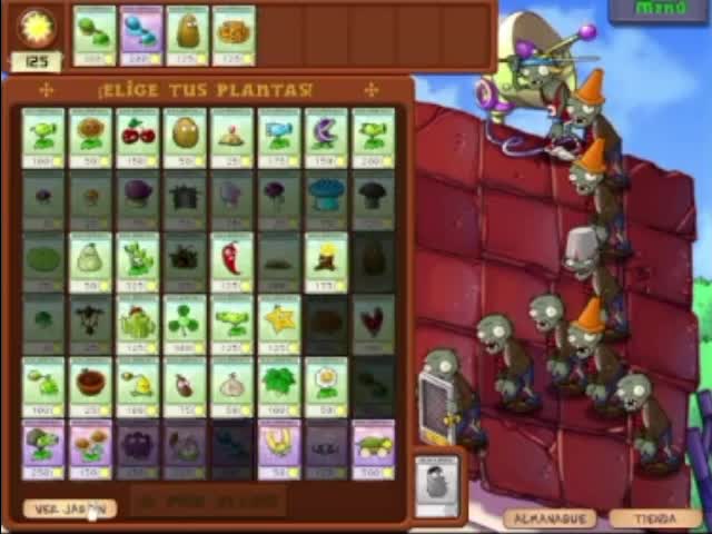 Plantas contra zombies - supervivencia tejado (2/2)