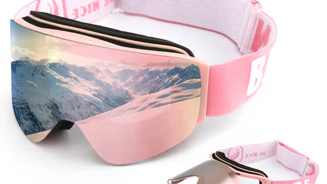 BE NICE Magnetic Ski Goggles 100% UV Protection OTG Snow Goggles For Men and Women SNOW-6000