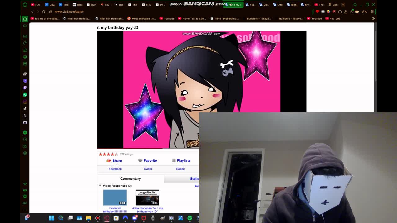 reacting to " it my birthday yay :D" cause im bored as shit dawg