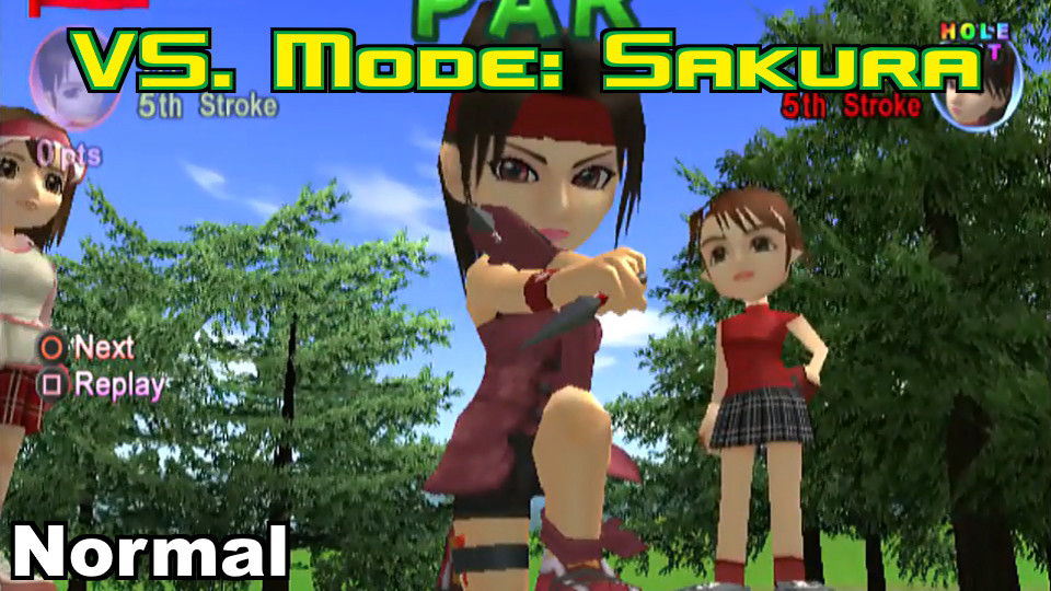 Everybodys Golf (PS2) - VS. Mode Playthrough: Sakura / Misaki (Normal)