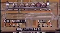 Ohios winning lottery numbers (January 9th 1988)