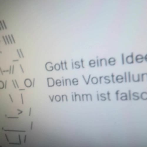 Gott ist eine idee Gott ist eine idee
