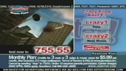 Jamster - Crazy Frog (Axel F) ringtone advertisement (2005)