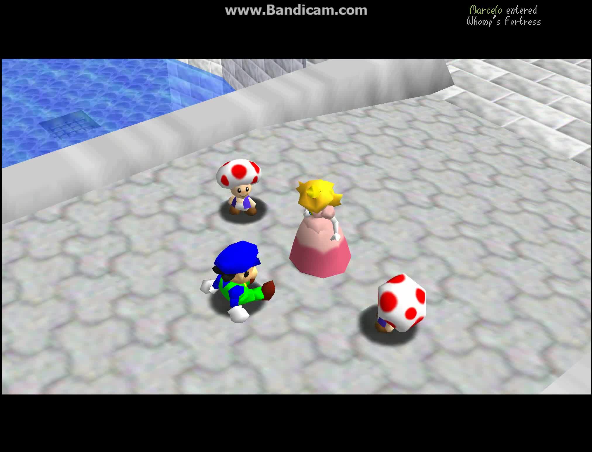 Maerio 64 but mario gets replaced by mr retro