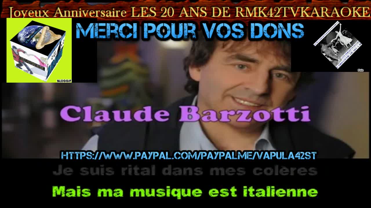 Claude Barzotti - Medley (Madame, je ne técrirai plus, Le Rital)   karaoke 2026 djmac-kinkikeuke  rm