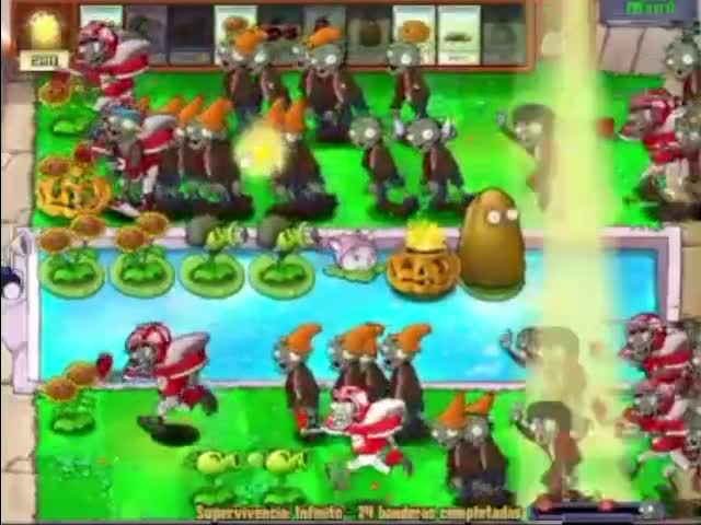 Plantas contra zombies - supervivencia infinita (7/7)