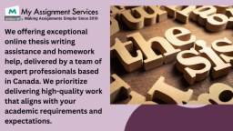 Affordable Thesis Writing Help Services in Canada