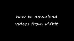 [OUTDATED, REUPLOAD] how to download videos from vidbit