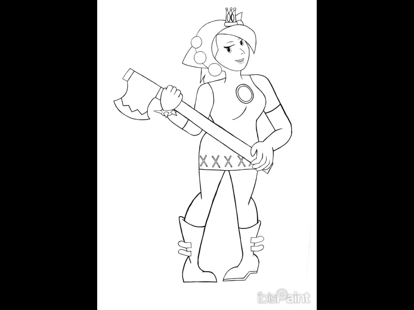 Drawing some babes - Wapeach from Mario Tennis