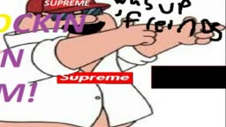 Peter Griffin tries on Supreme