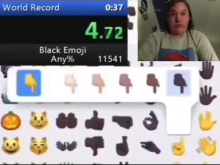 black emoji speedrun record