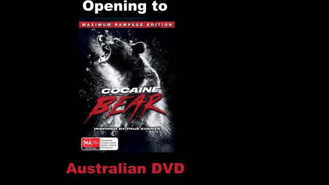 Opening to Cocaine Bear Australian DVD