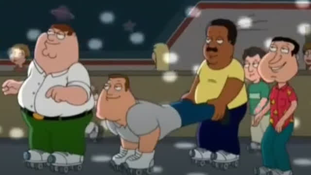 funny family guy roller skating