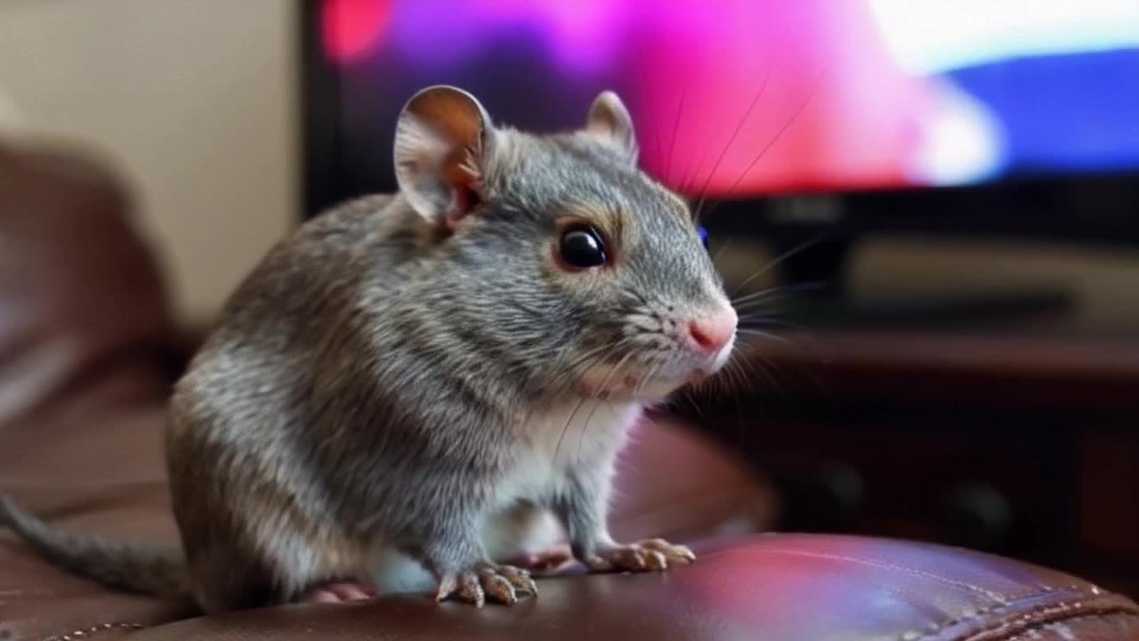 Maus vor dem Fernseher Maus vor dem Fernseher