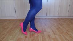 Jana shows her bpc high heel pumps shiny pink 7