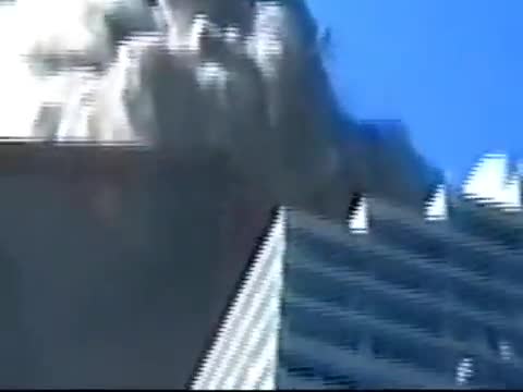 9_11 North Tower Demolition - Blast Squibs From Below (In Front Of WTC 7)(360P)
