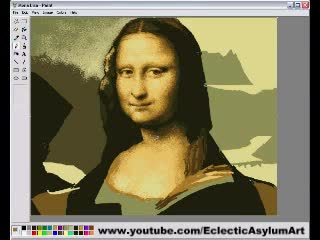 How to paint the MONA LISA with MS PAINT