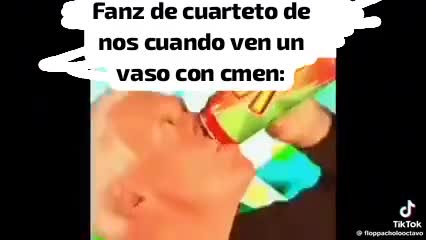 Fans de cuarteto de nos cuando ven un vaso con semen m