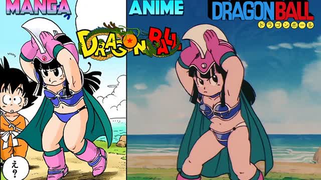 Kid Chichi Vs Master Roshi (Anime VS Manga) Comparisions