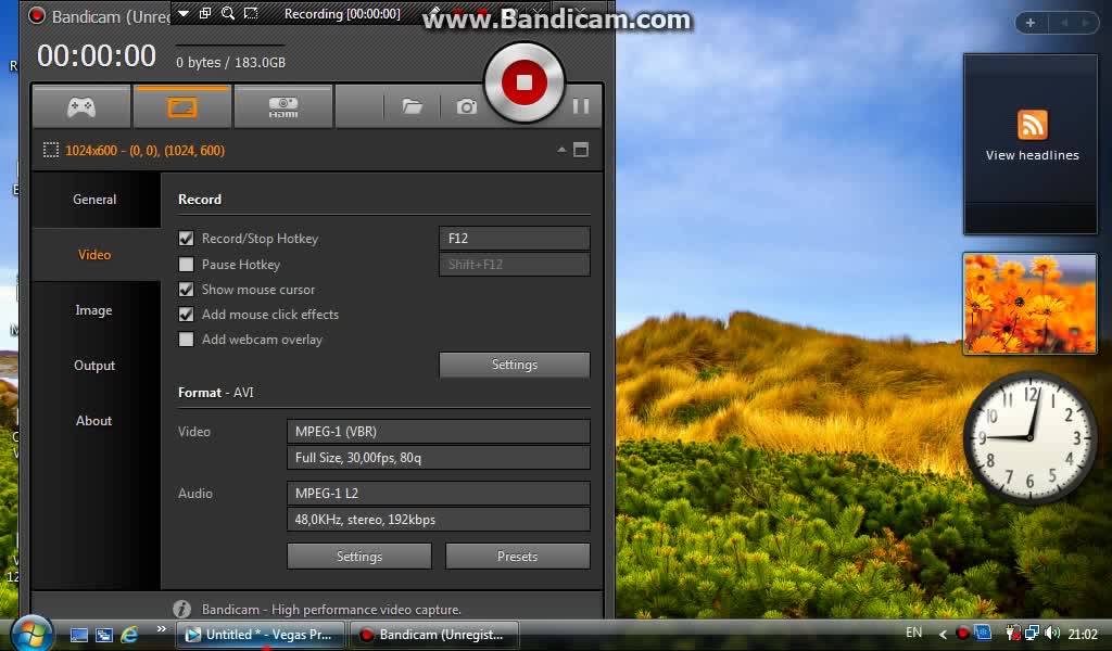 I got Vegas Pro 12 and Windows Vista!