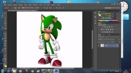 Haciendo a un Sonic Fan character 1 Luis el erizo