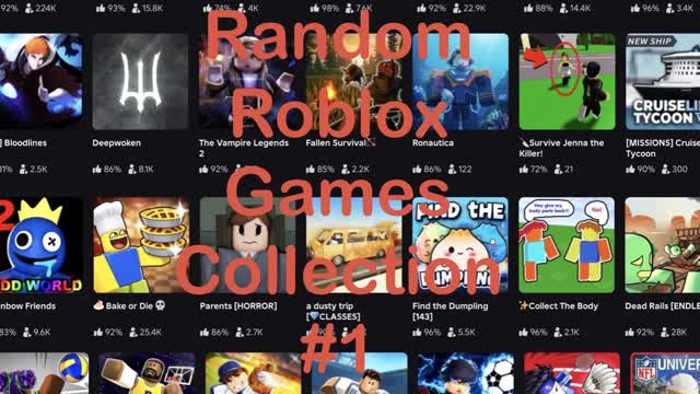 Random Roblox Games Collection #1 Random Roblox Games Collection #1