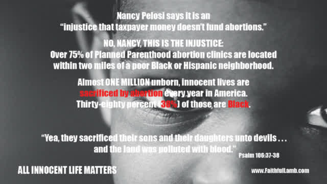 1 MINUTE FOR LIFE. Nancy Pelosi says it is an injustice ...