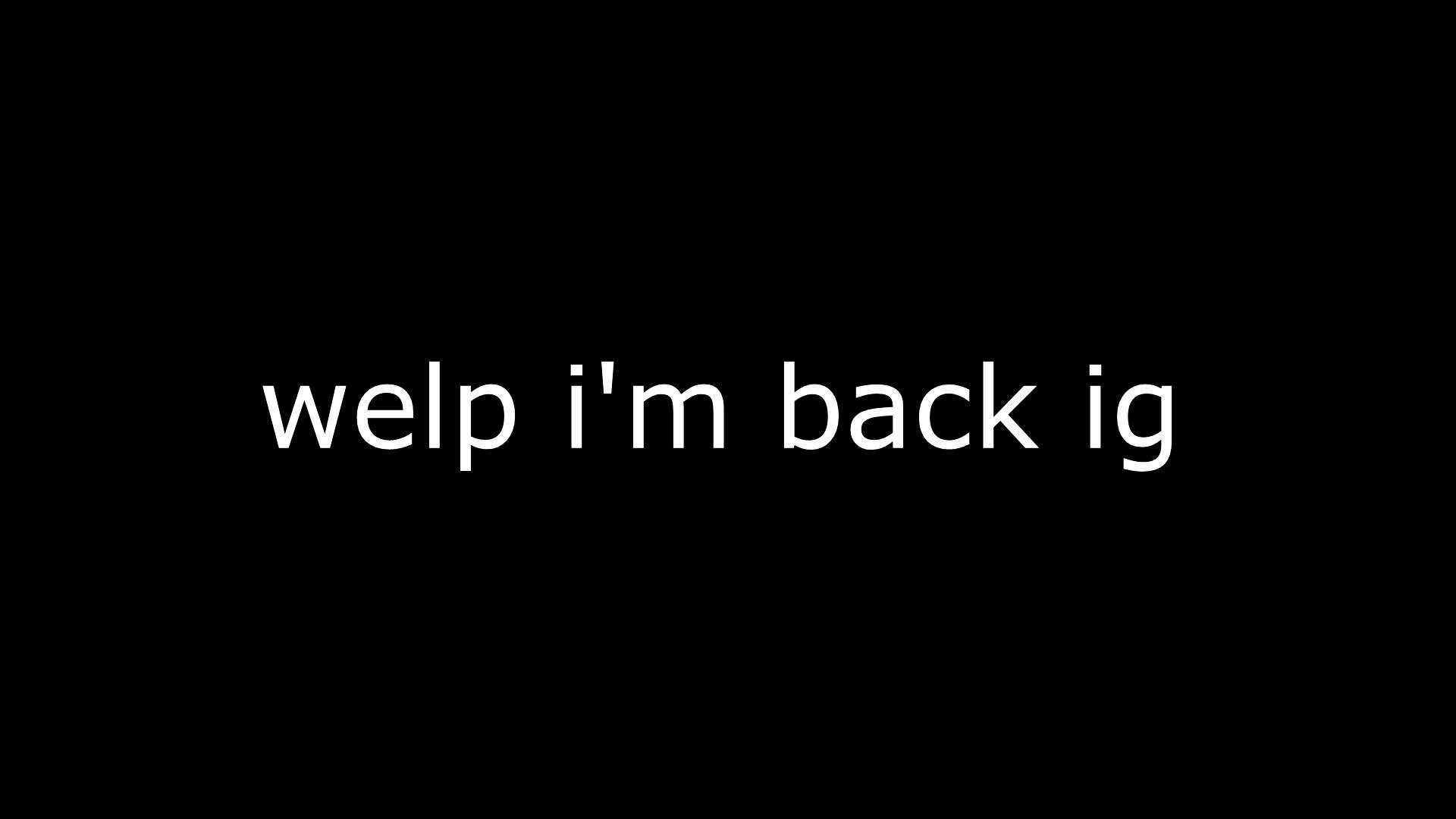 back on a new account