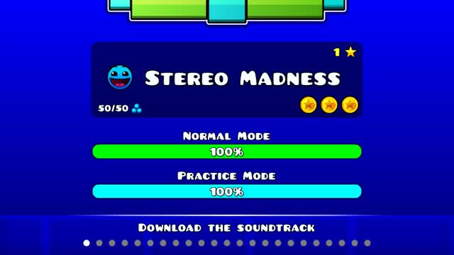 Geometry Dash - Stereo Madness (all coins)
