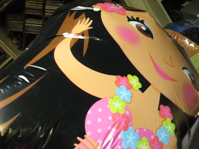 Hula Girl Hawaii Mylar Balloon