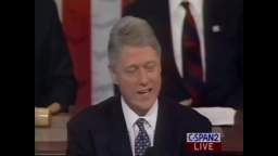 Bill Clinton Slamming Ilegal Aliens in 1995 State of the Union Adress