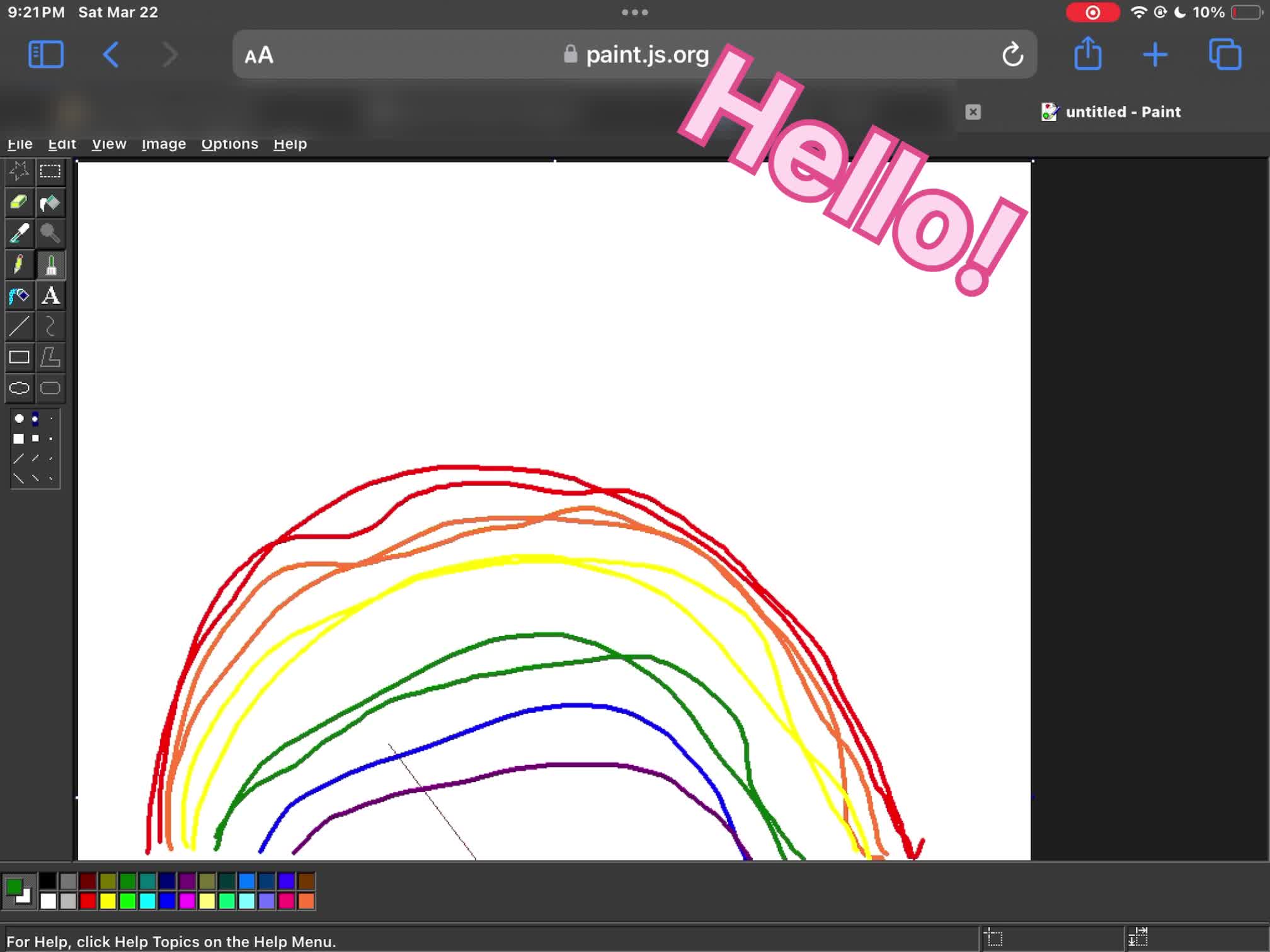 Speed Paint Of Rainbow! (Not good)
