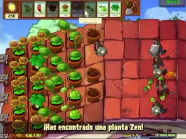 Plantas contra zombies - nivel 5-9 av 2