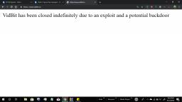 VidBit has been shutdown