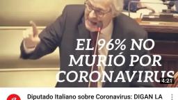 Diputado italiano sobre coronavirus - DIGAN LA VERDAD. Quieren imponer una dictadura