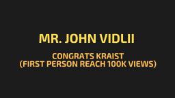 Congratulations Kraist