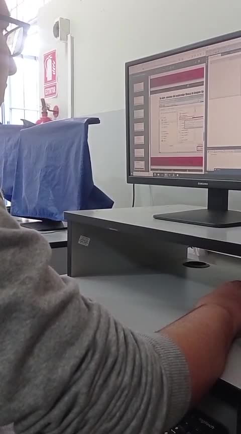 Me programming in the computing room