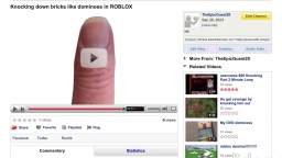 Thumbnail of the ROBLOX video is an actual thumb.