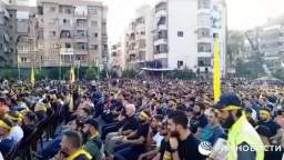 Hezbollah Secretary Generals speech was broadcast live on the streets of Lebanon
