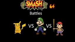 Super Smash Bros 64 Battles #40: Pikachu vs Luigi vs Ness