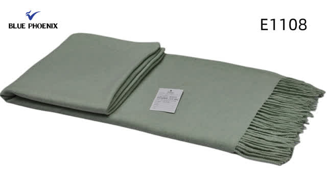 green throw blanket 50% cashmere 50% wool exquisite luxury cosy for sofa in 2022